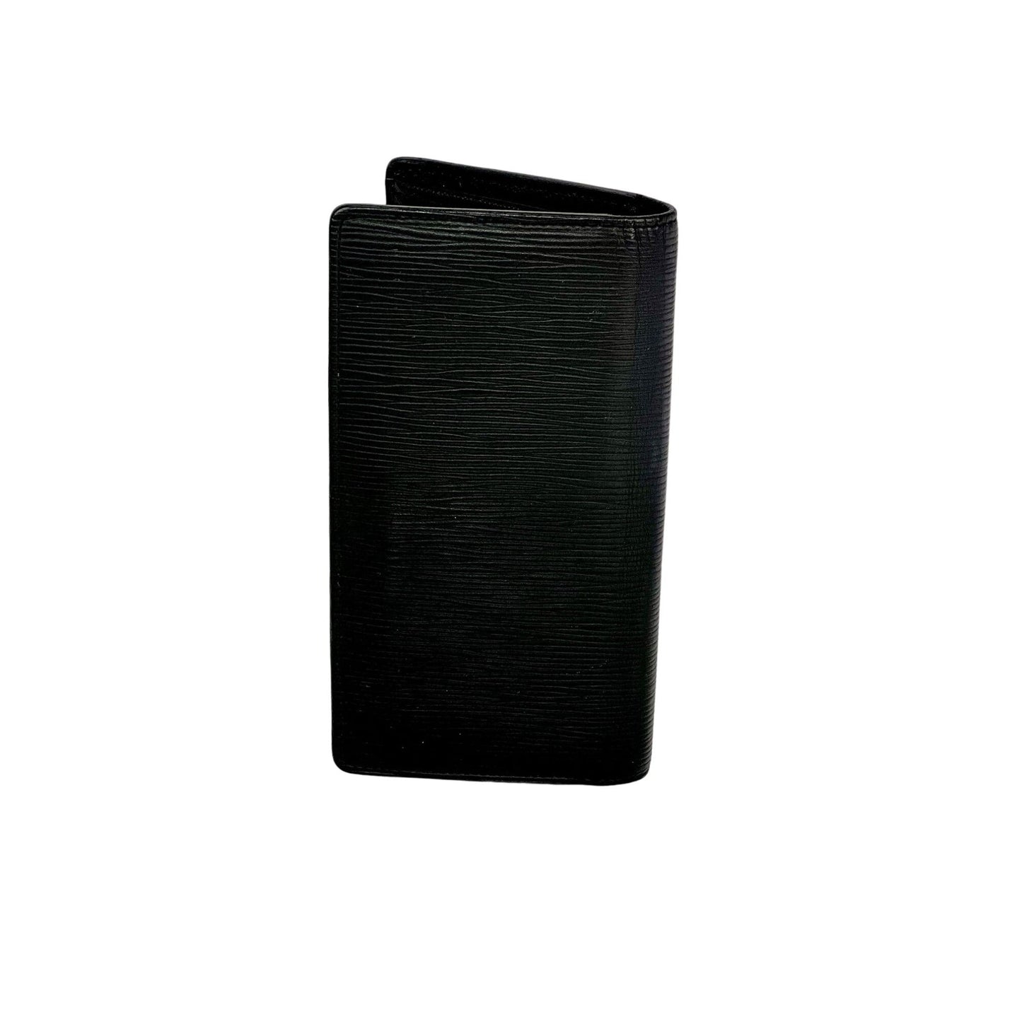 LOUIS VUITTON Epi Brazza Long Black Leather Wallet