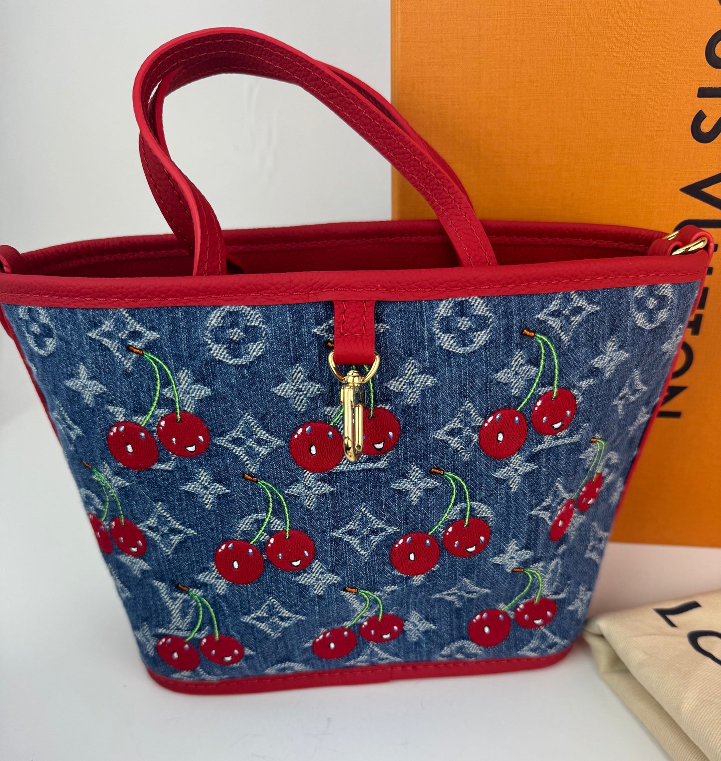 Louis Vuitton x Takashi Murakami Cerises Cherry Neverfull Inside Out BB