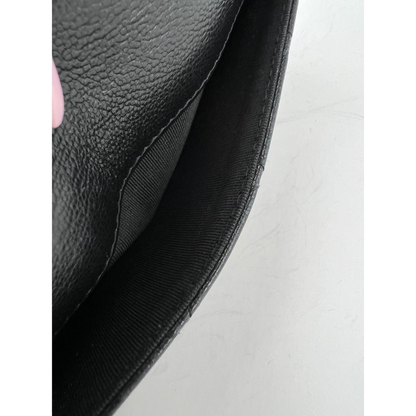 Chanel Grained Calfskin Quilted CC Box Flap Wallet