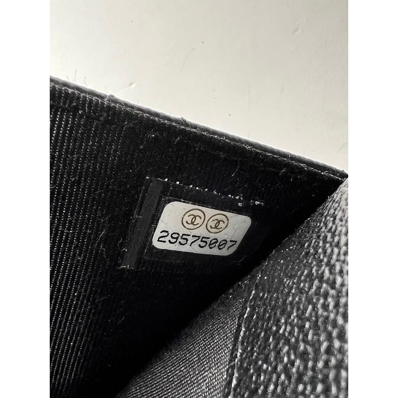 Chanel Grained Calfskin Quilted CC Box Flap Wallet