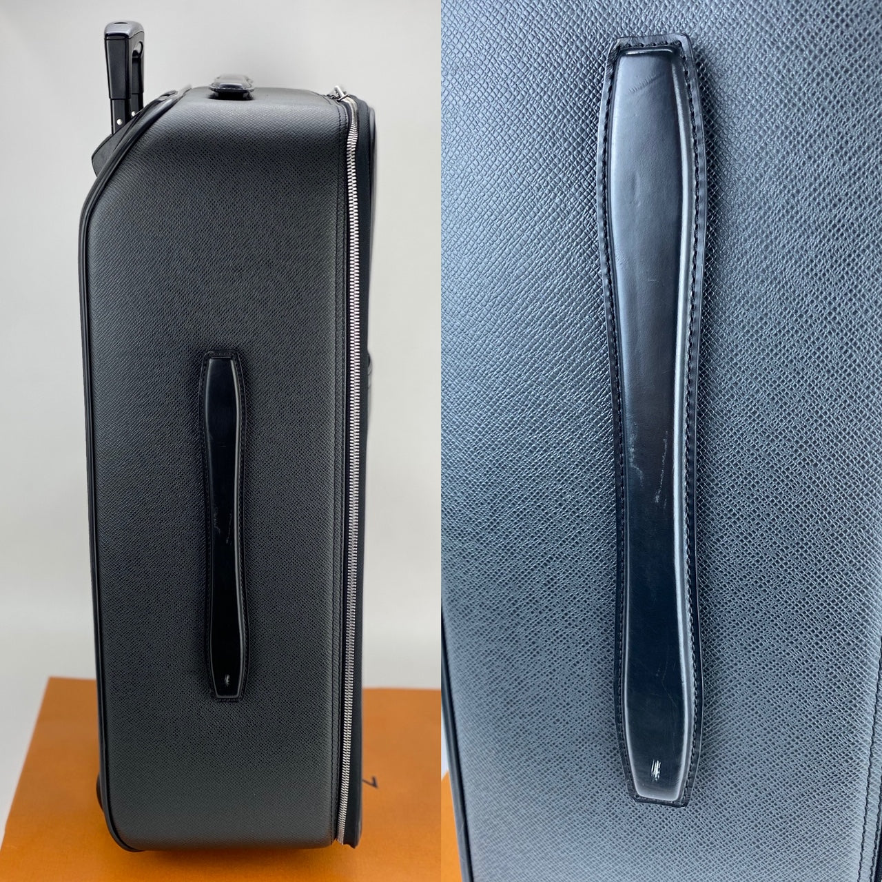 Louis Vuitton Pegase 60 Ardoise Taiga Rolling suitcase carry on Luggage pre owned
