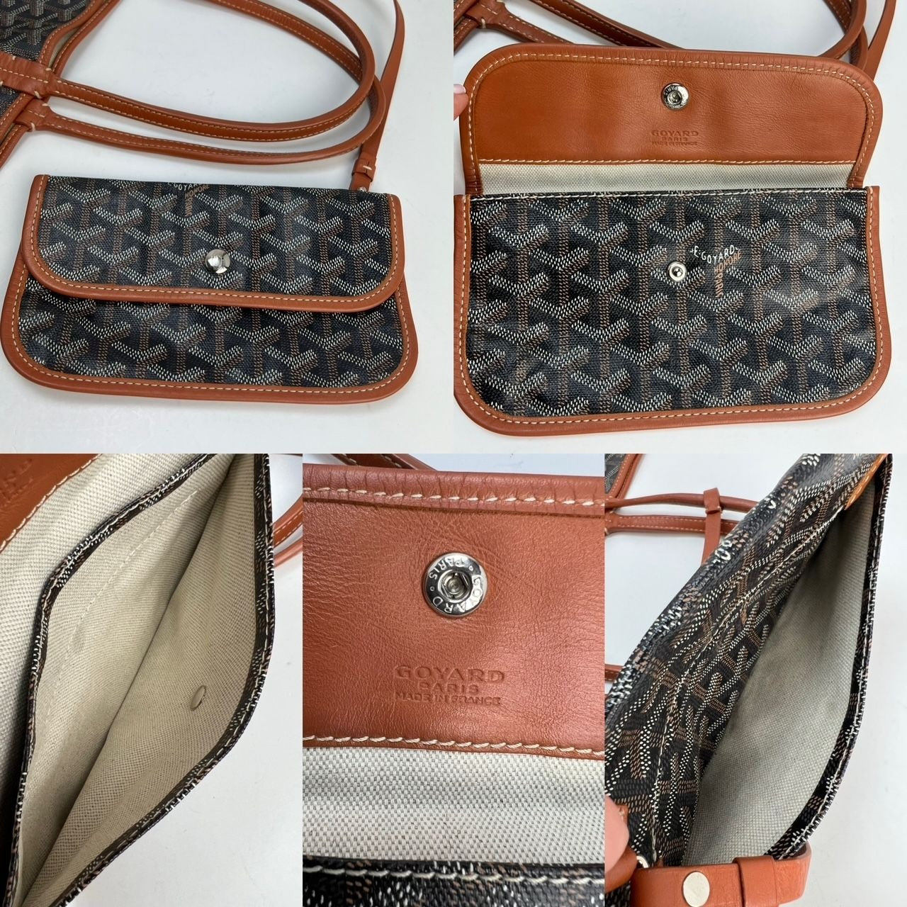 GOYARD St. Louis Goyardine PM Black Tote Bag