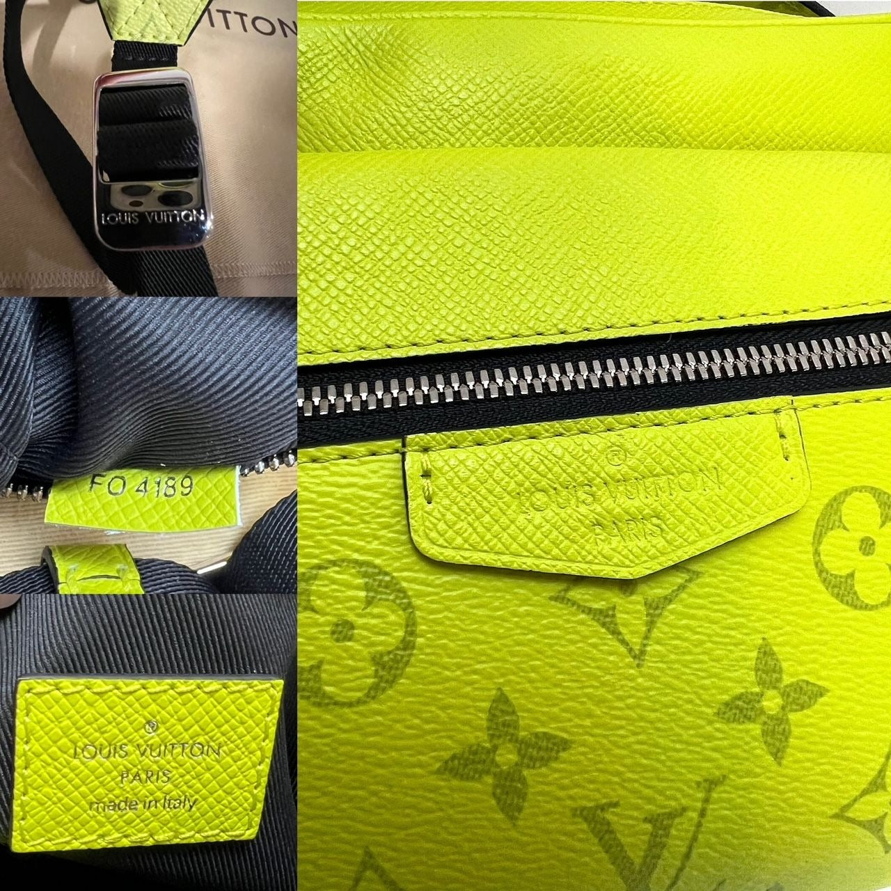 LOUIS VUITTON Taigarama Outdoor Messenger Yellow Bag