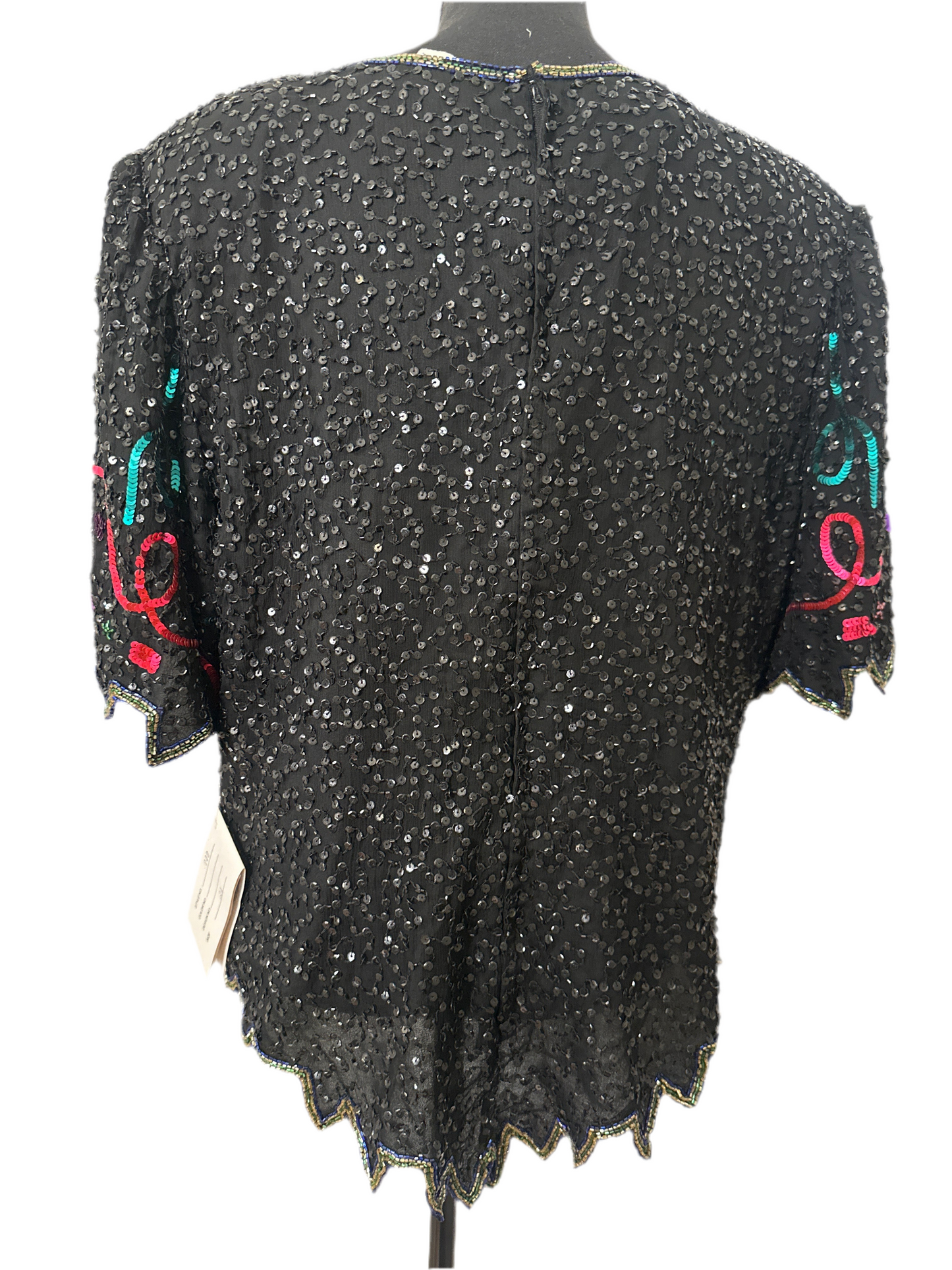 Laurence Kazar Sequin 2000 Celebration Top Size 2X