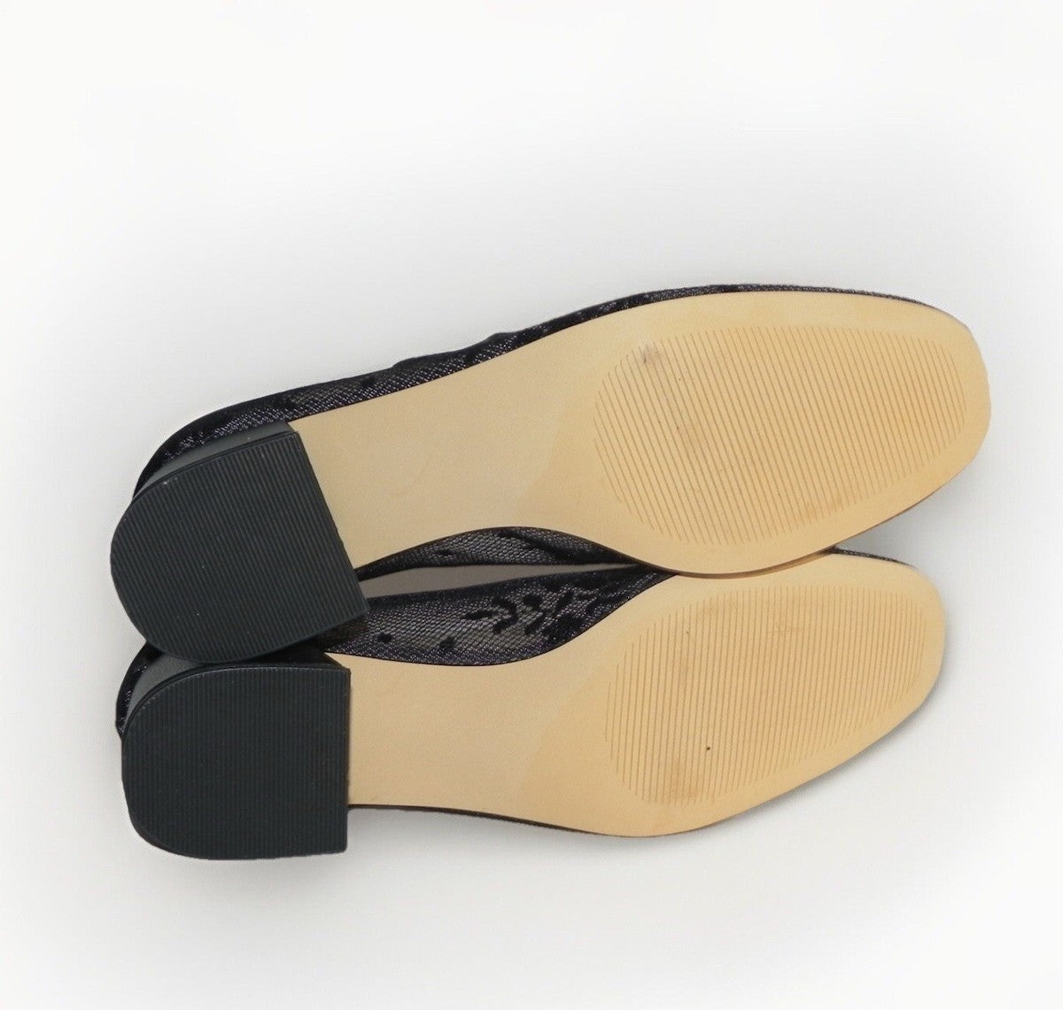 Steve Madden Hawke Black Lace Mary Jane Block Heel Pumps Size 9.5