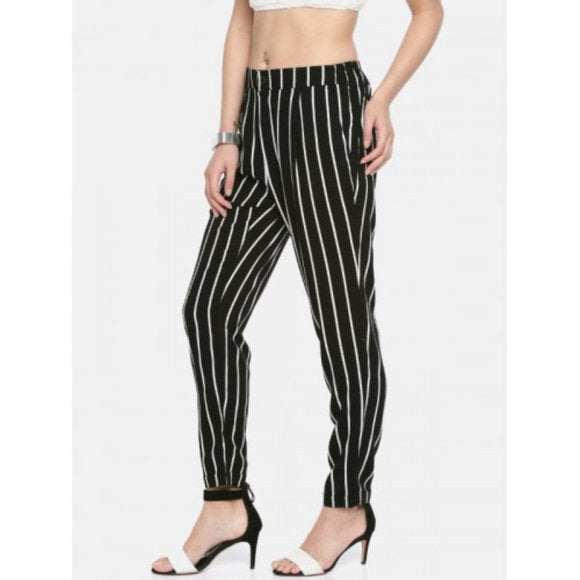 Forever 21 Black White Striped Pants