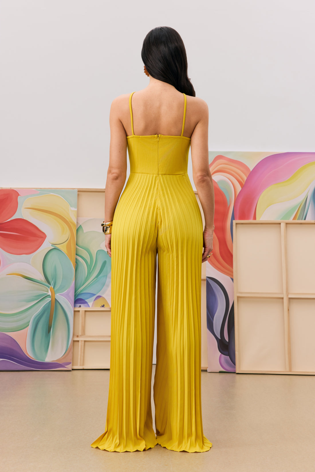 Metamorphosis Girl Yellow Flower Jumpsuit Size 3XL