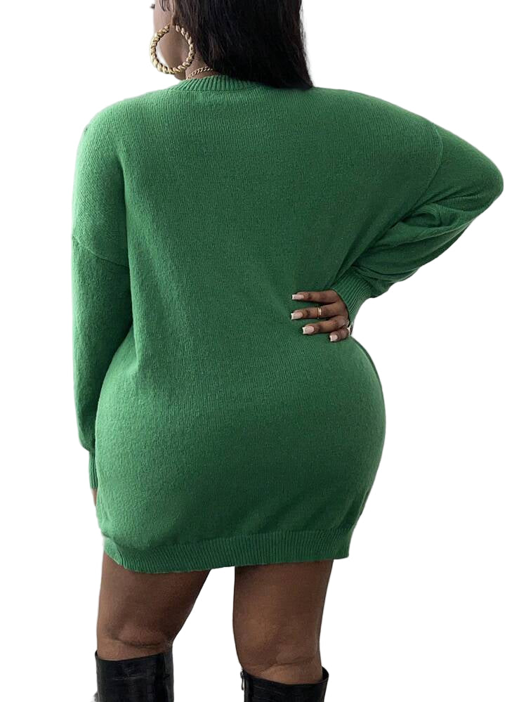 Shein "Stay Bold" Green Pink Shein Oversized Sweater Size XLarge