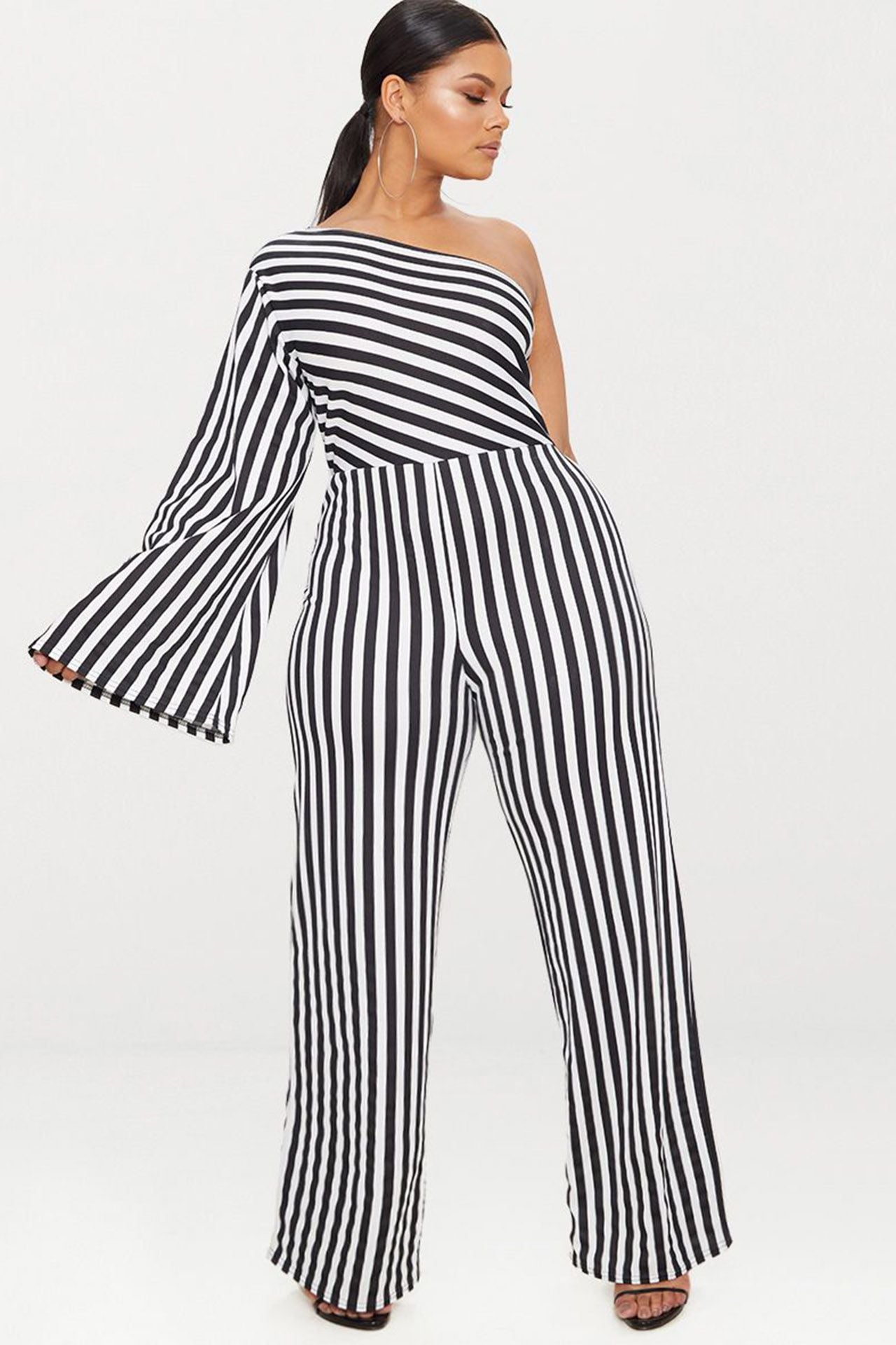 Pretty Little Things Black White Jumpsuit Size 14