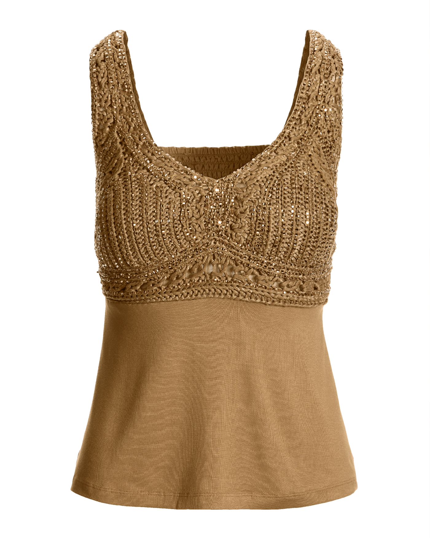 Boston Proper Macramé Embellished Knit Top Size Large