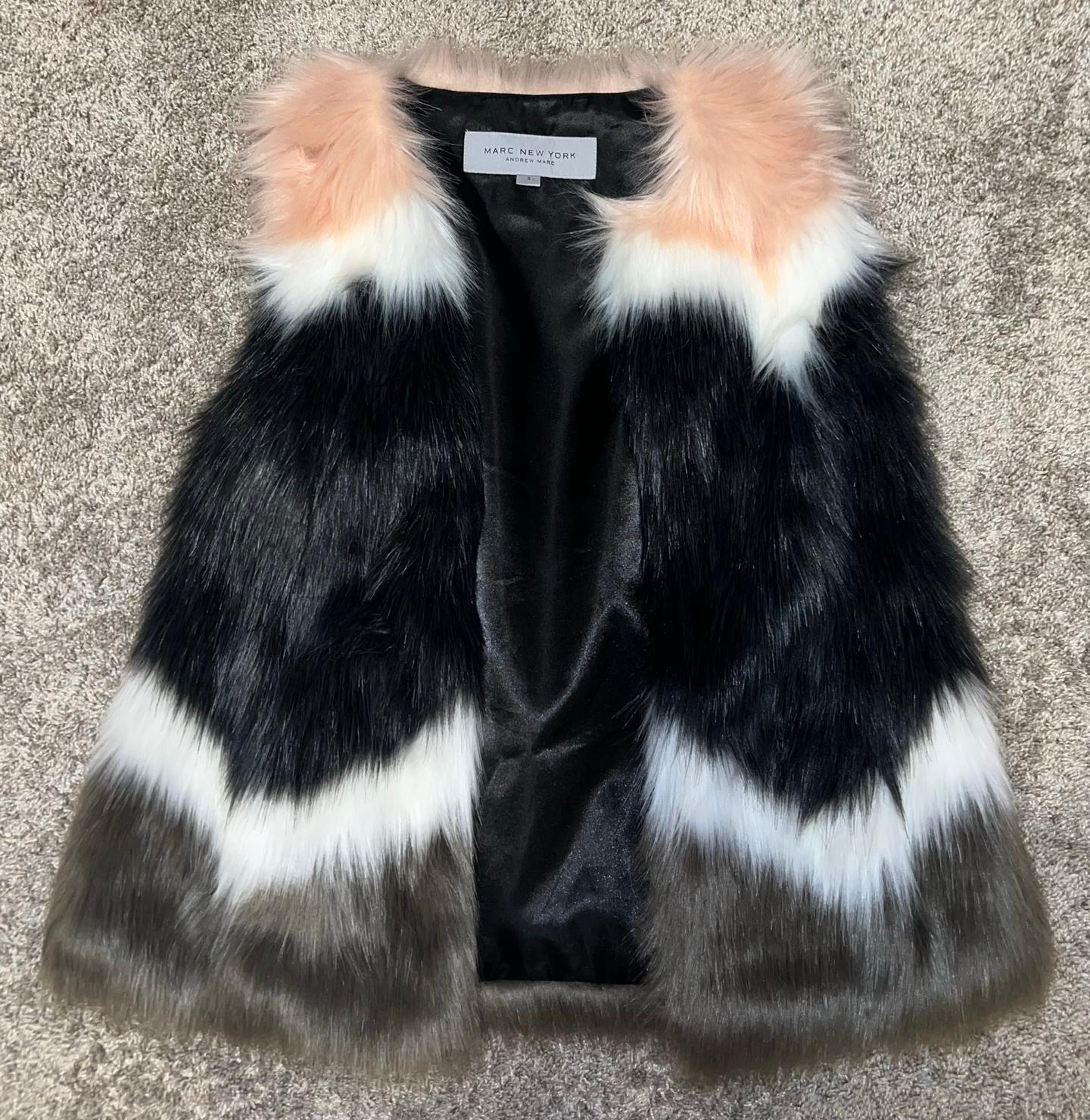Marc New York Faux Fur Vest Size Large