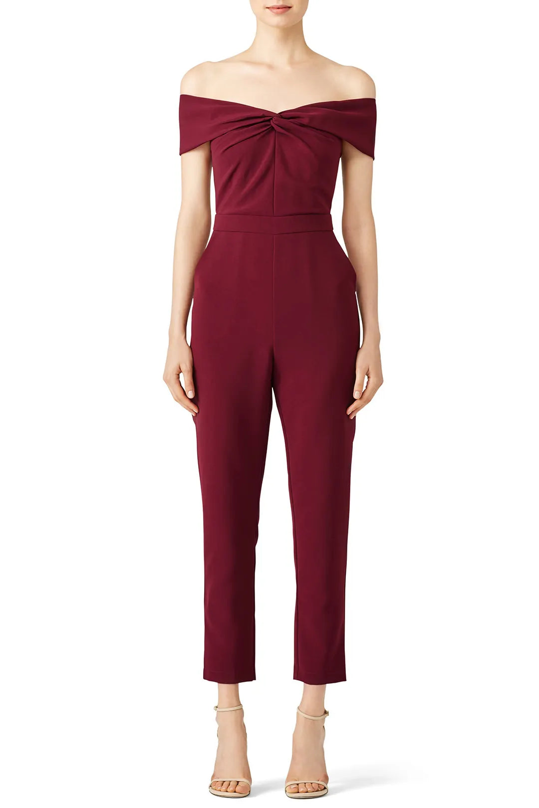 Adelyn Rae Karlie Burgundy Jumpsuit Size Medium