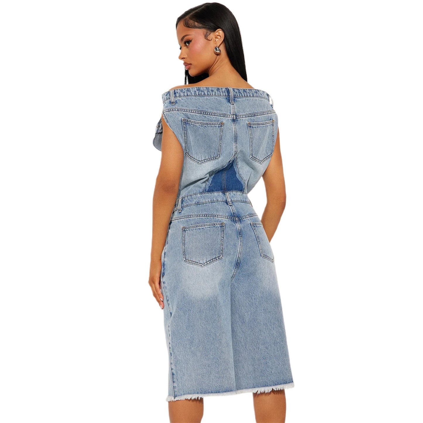 Denim Jorts Romper