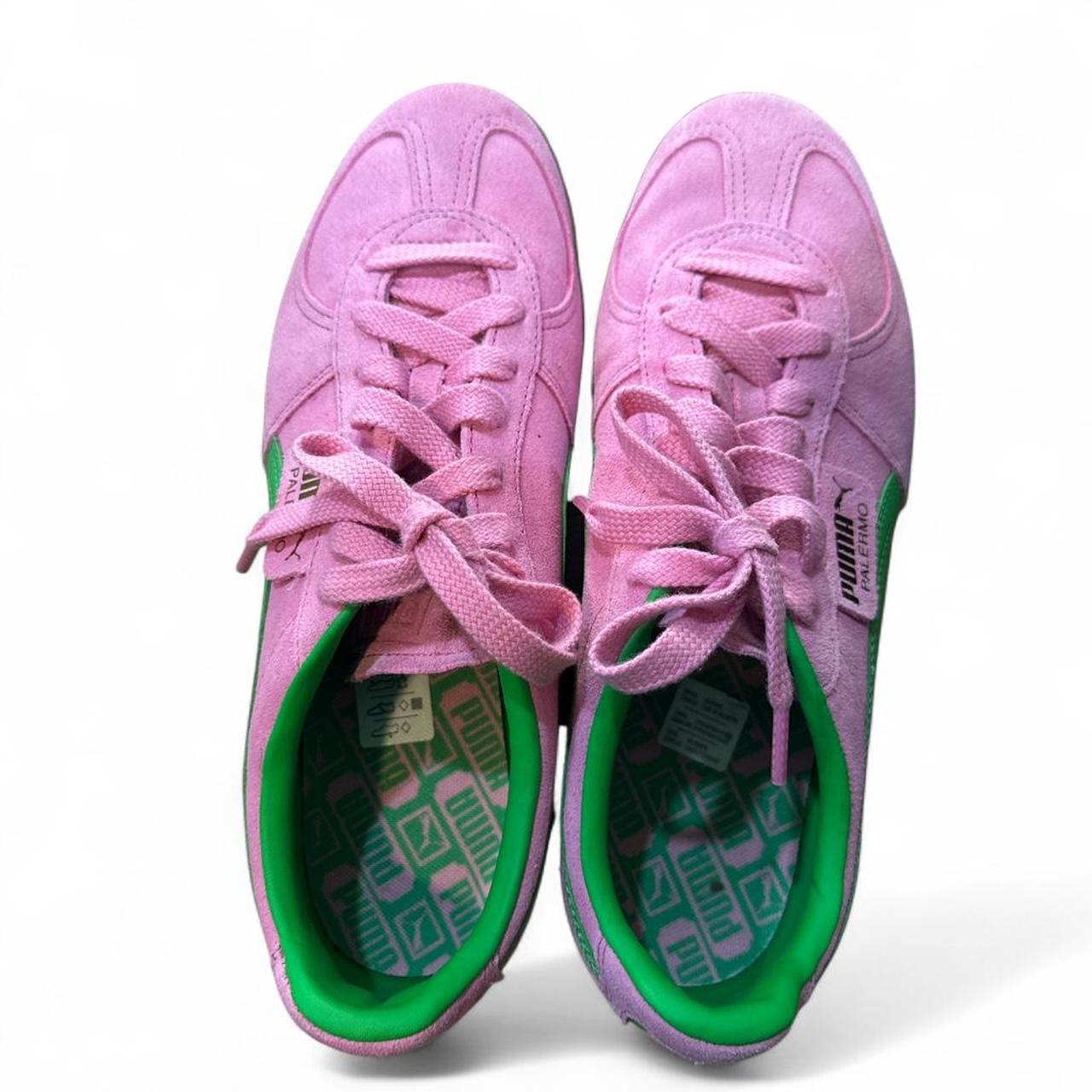 Puma Palermo Pink Green Sneakers Size 9