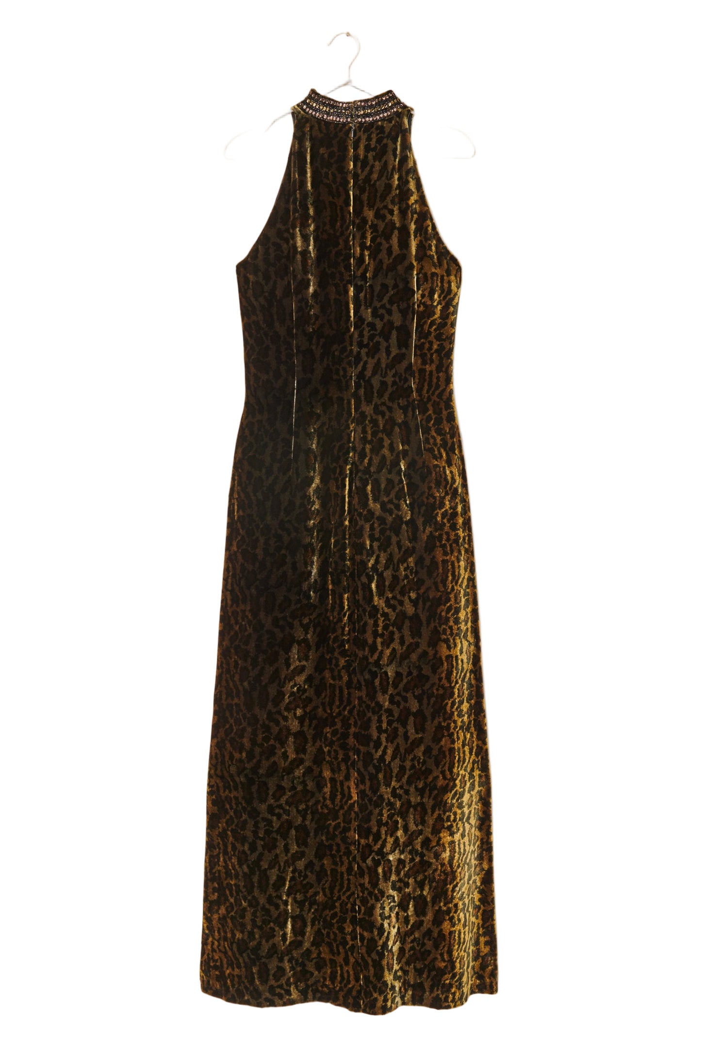 Rimini Mock Neck Velvet Maxi Dress Size 8 (Hem Needs Repair)