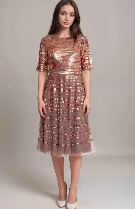 Johnny Was Sequin Dress Size 16