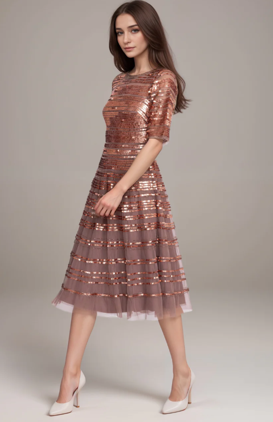 Johnny Was Sequin Dress Size 16