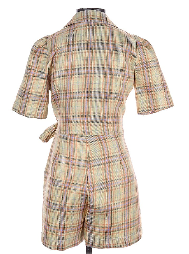 Adelyn Rae Plaid Romper Size Large