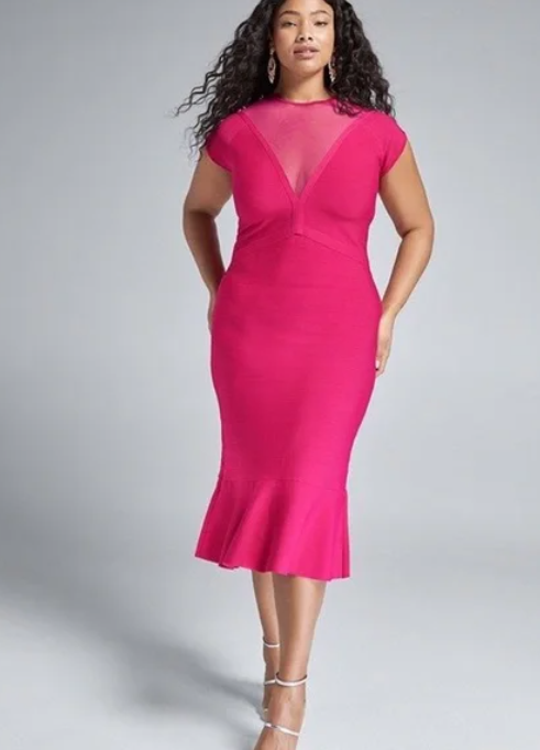Venus Pink Body Con Dress