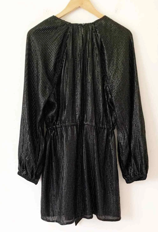 SOMETHING NAVY Dress Sequin Raglan Minidress Size Medium
