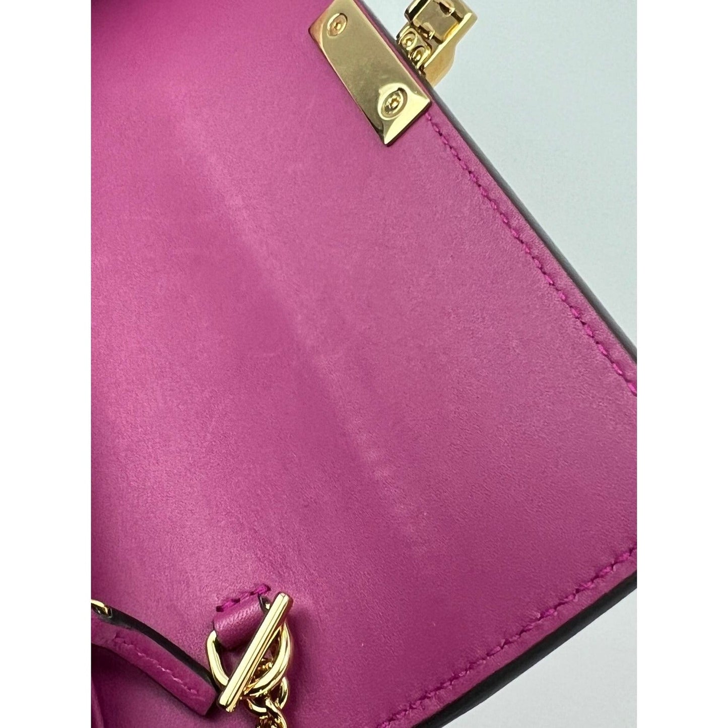 Gucci GG Supreme Continental Wallet on a Chain Red Pink Clutch