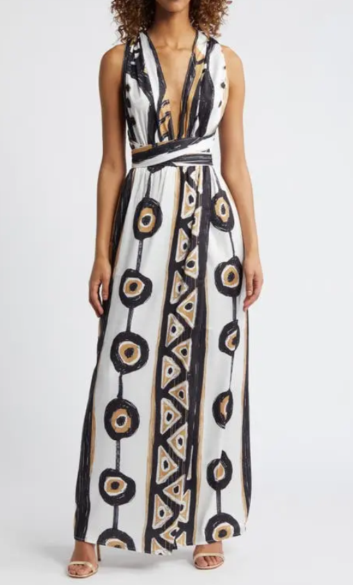 DIARRABLU Mailys Halter Neck Wrap Maxi Dress Size 2X