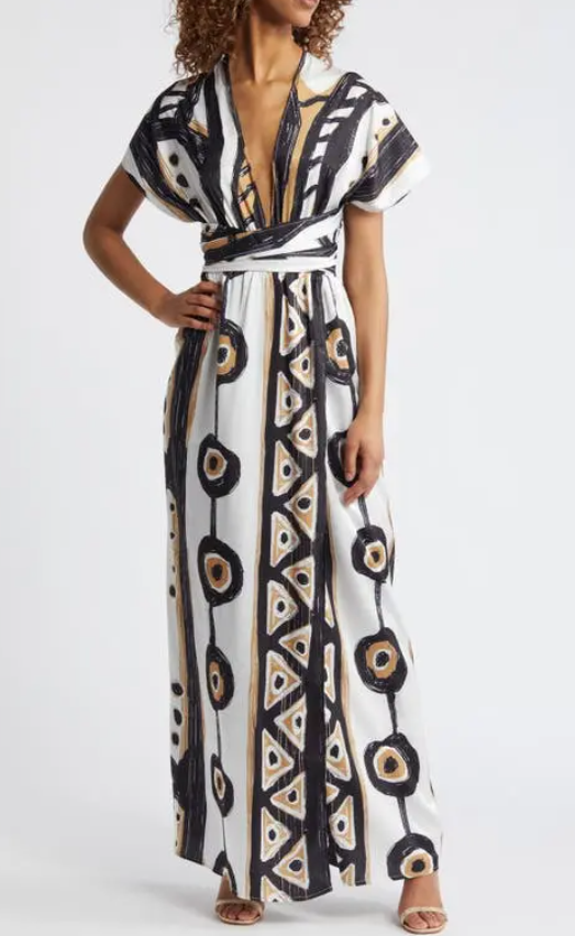 DIARRABLU Mailys Halter Neck Wrap Maxi Dress Size 2X