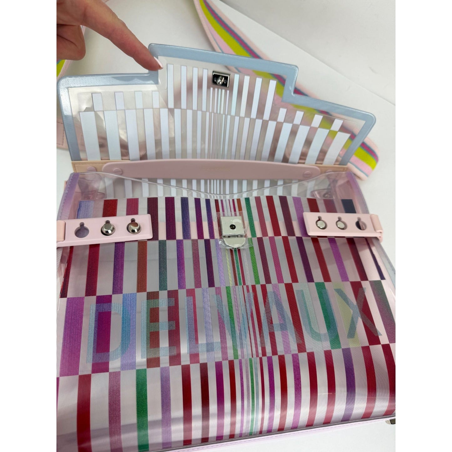 Delvaux PVC Tempete The Eye Catcher Multicolor Satchel Bag