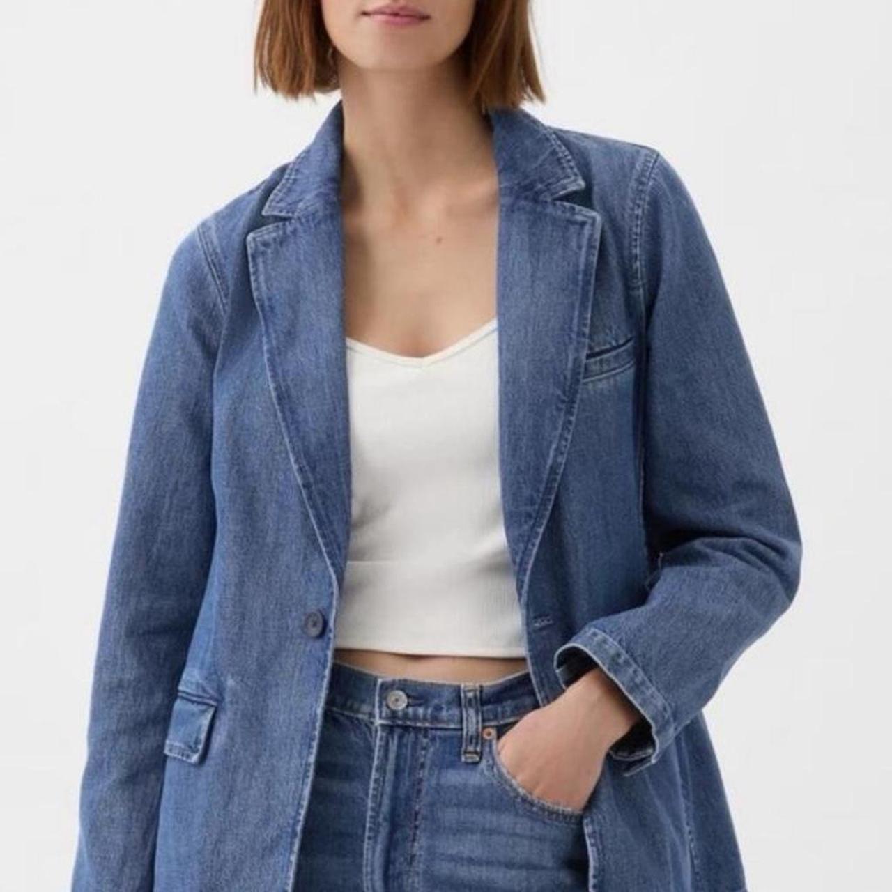 Gap Denim Blue Denim Blazer Size XLarge