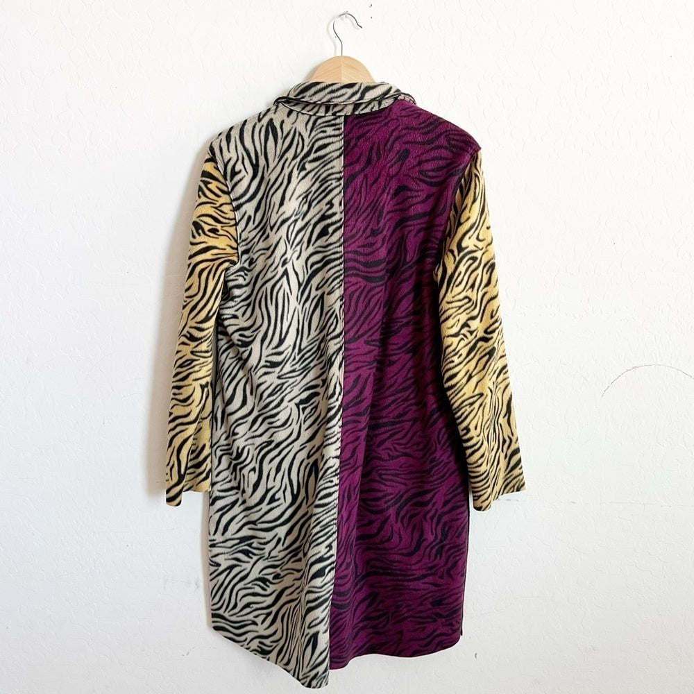 LOGO by Lori Goldstein Reversible Fleece Coat Size XLarge