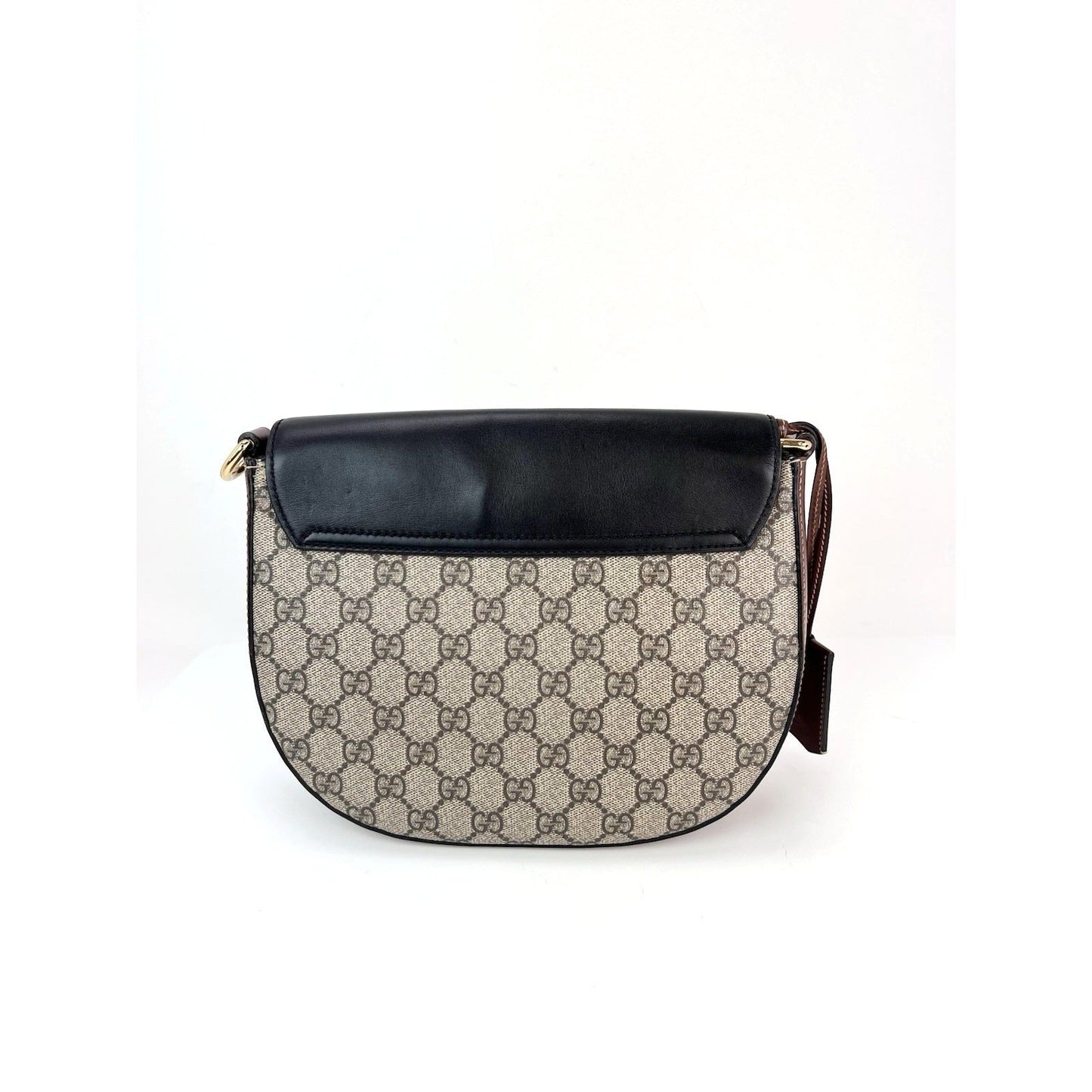 Gucci GG Supreme Web Padlock Black Messenger Shoulder Bag