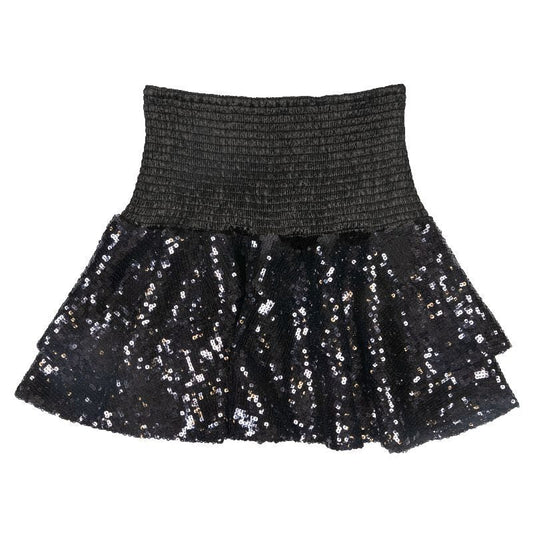 Simply Southern Sparkle Black Sequin Skirt Size Large/XLarge