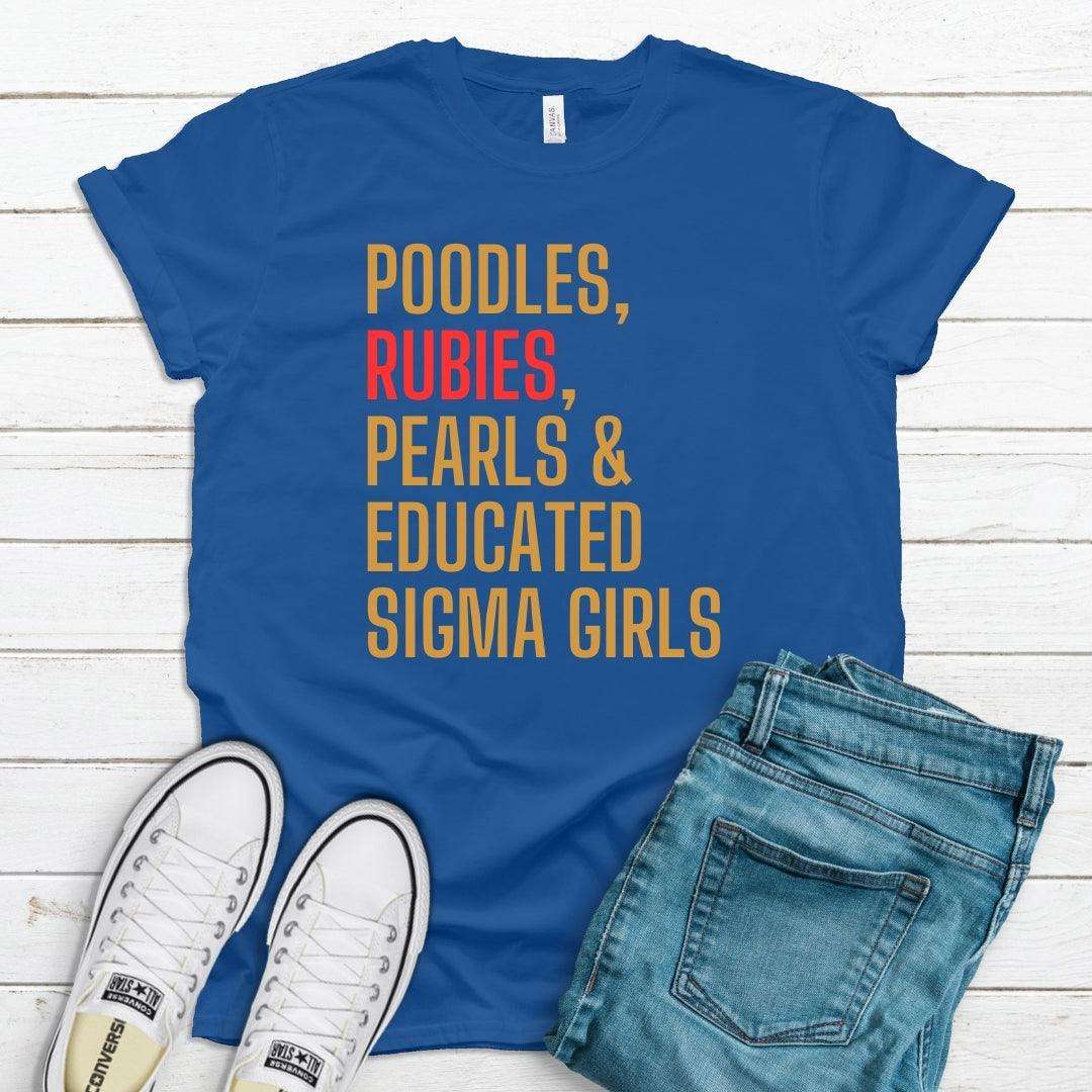 Poodles, Rubies, & Pearls Sorority Tee