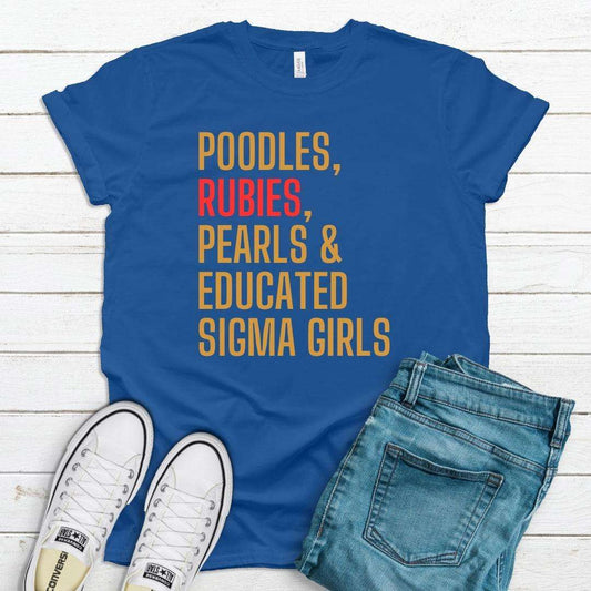Poodles, Rubies, & Pearls Sorority Tee