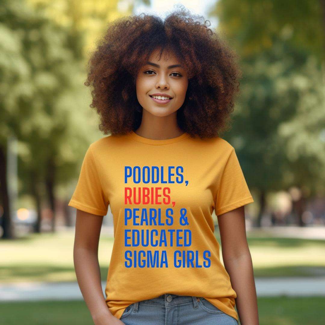 Poodles, Rubies, & Pearls Sorority Tee