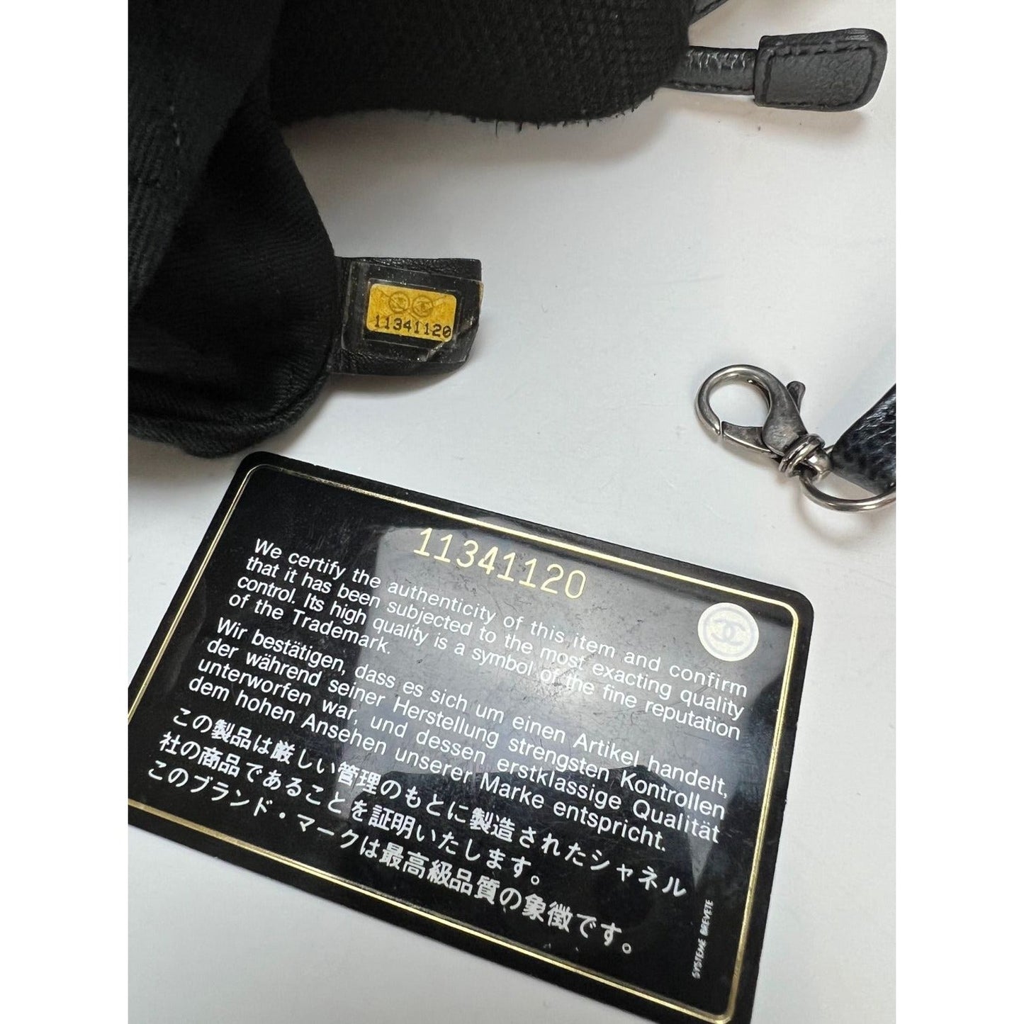 CHANEL Satin CC Large Black Bucket Shouler Bag