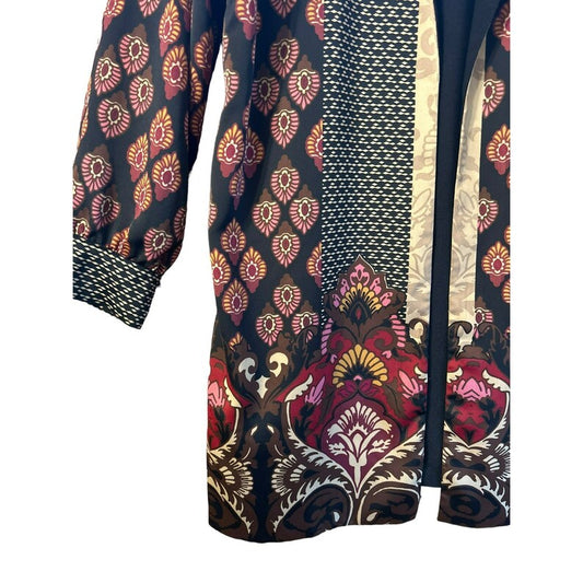 Chicos Mixed Print Duster Jacket Size 3 (US XLarge)