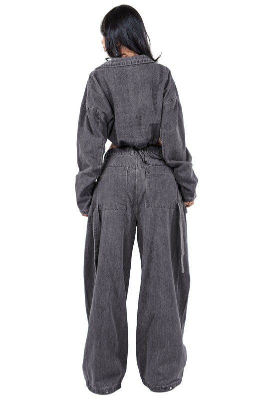 Denim Two Piece Jacket and Pants