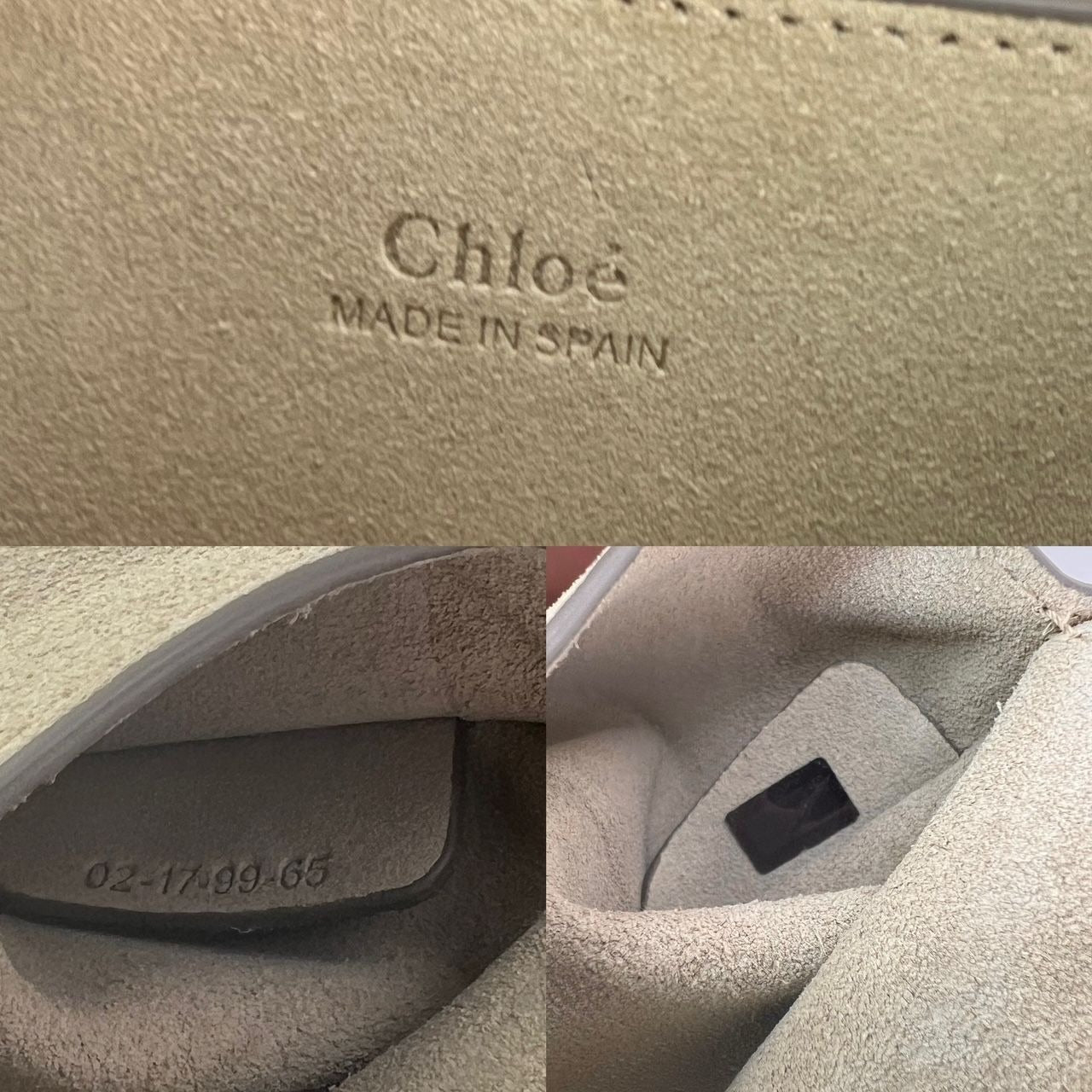 Chloe Faye Chain Suede Leather Gray Blue Crossbody Bag