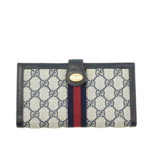 Gucci Canvas Coded Blue Ophidia Long Wallet #3947
