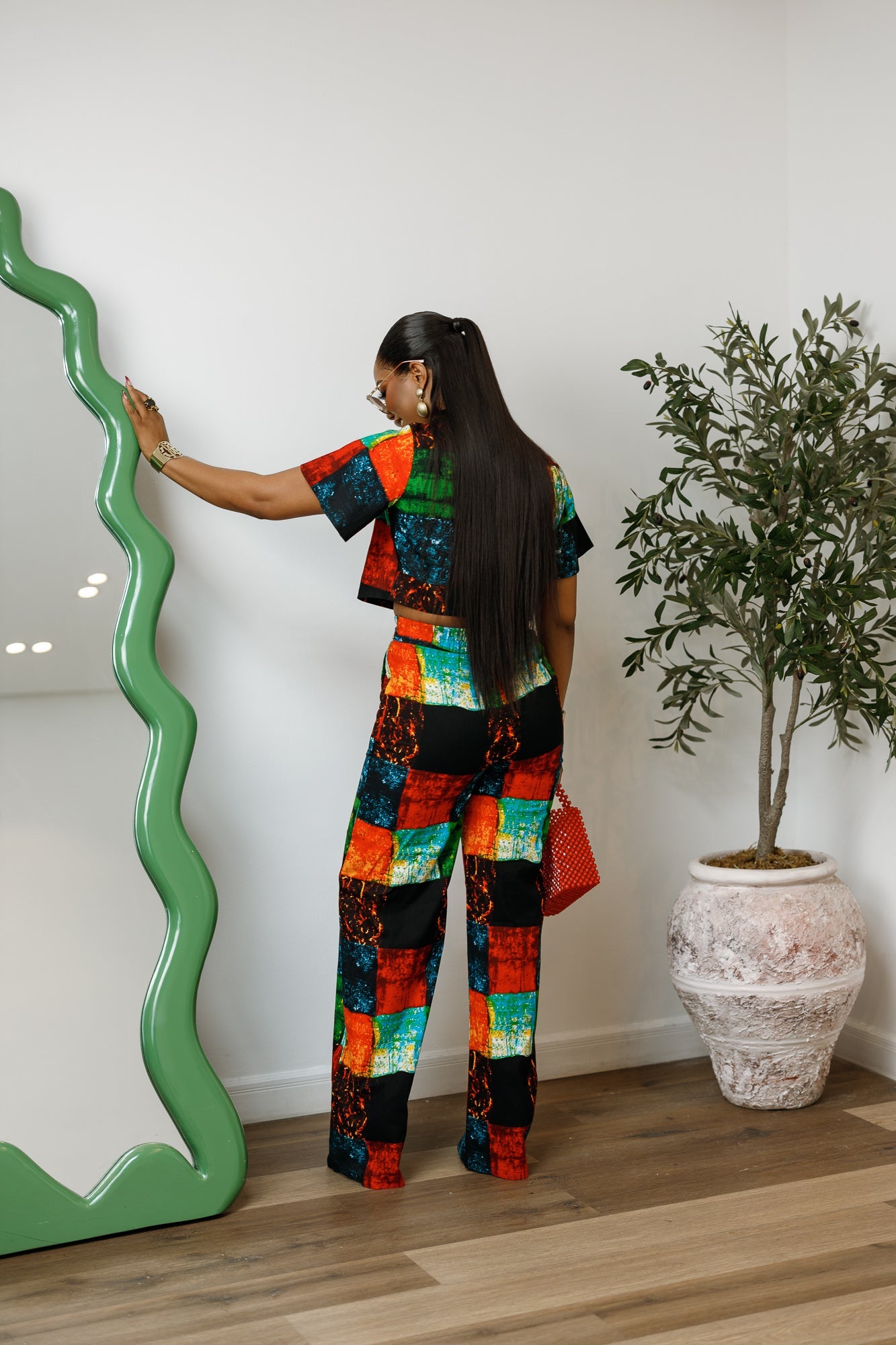 ADUN AFRICAN PRINT TWO PIECE PANT SET [MULTICOLOR]