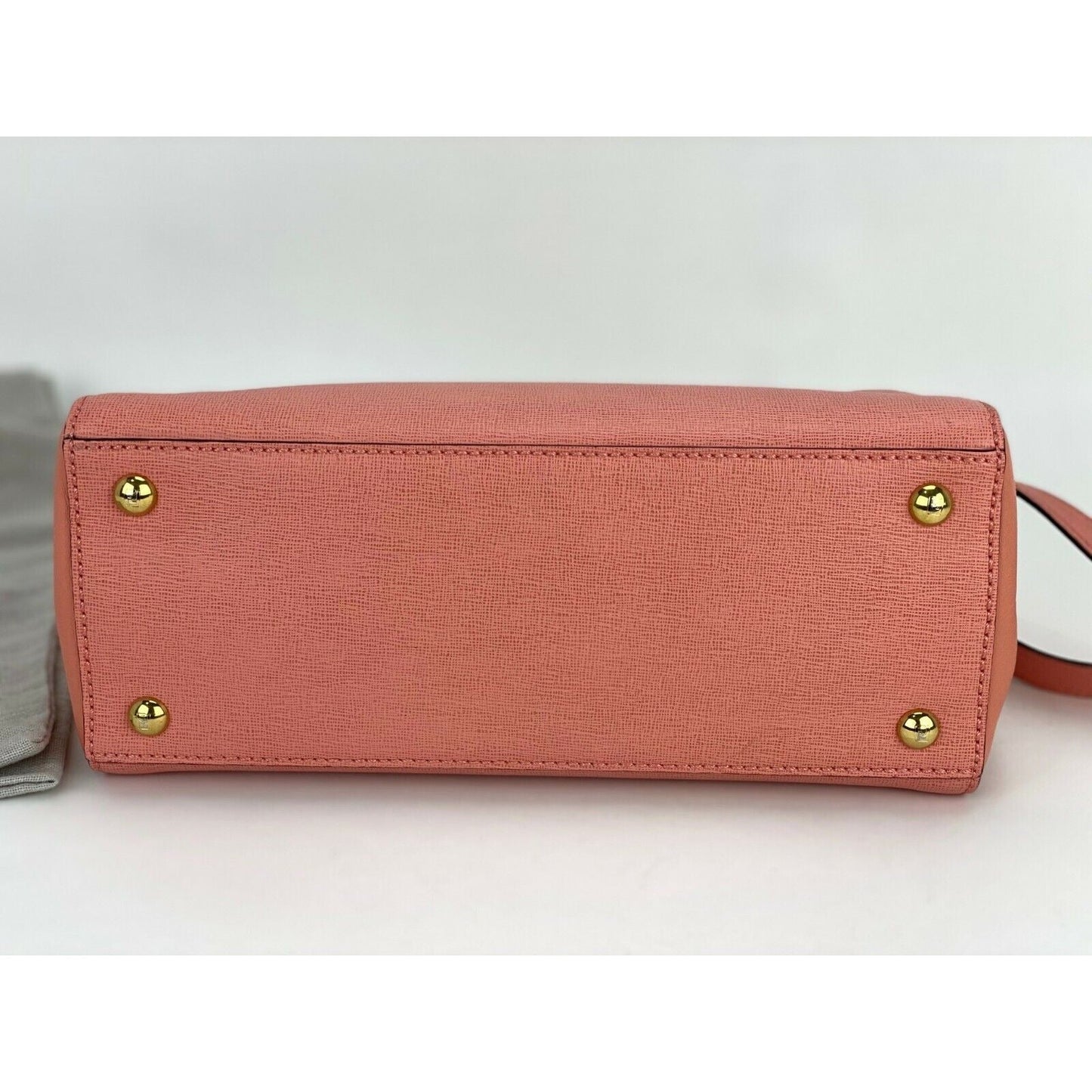 Fendi Vitello Elite Flamingo Petite 2Jours Pink Tote Shoulder Crossbody Bag