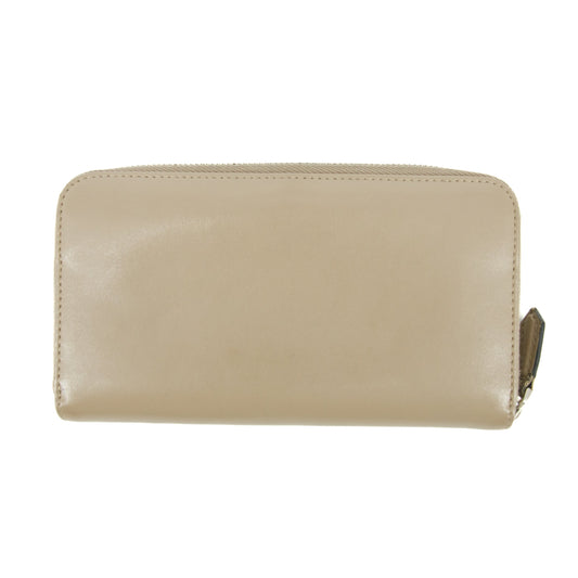 Fendi Grey Leather Zip Around Long Wallet #5189