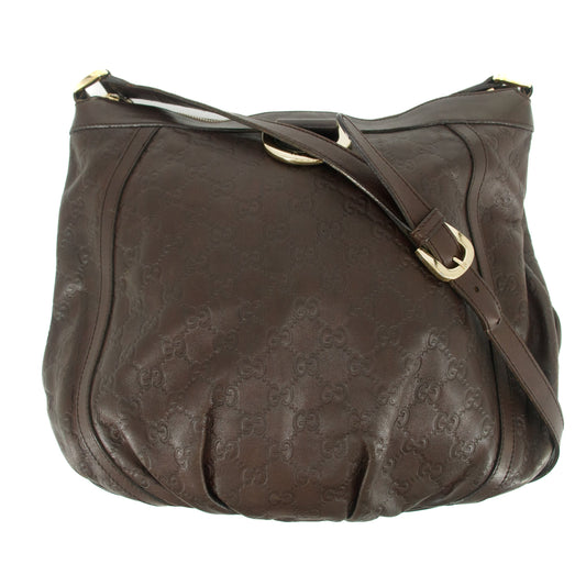 Gucci Brown Abby Guccisima Leather Crossbody Bag #7706