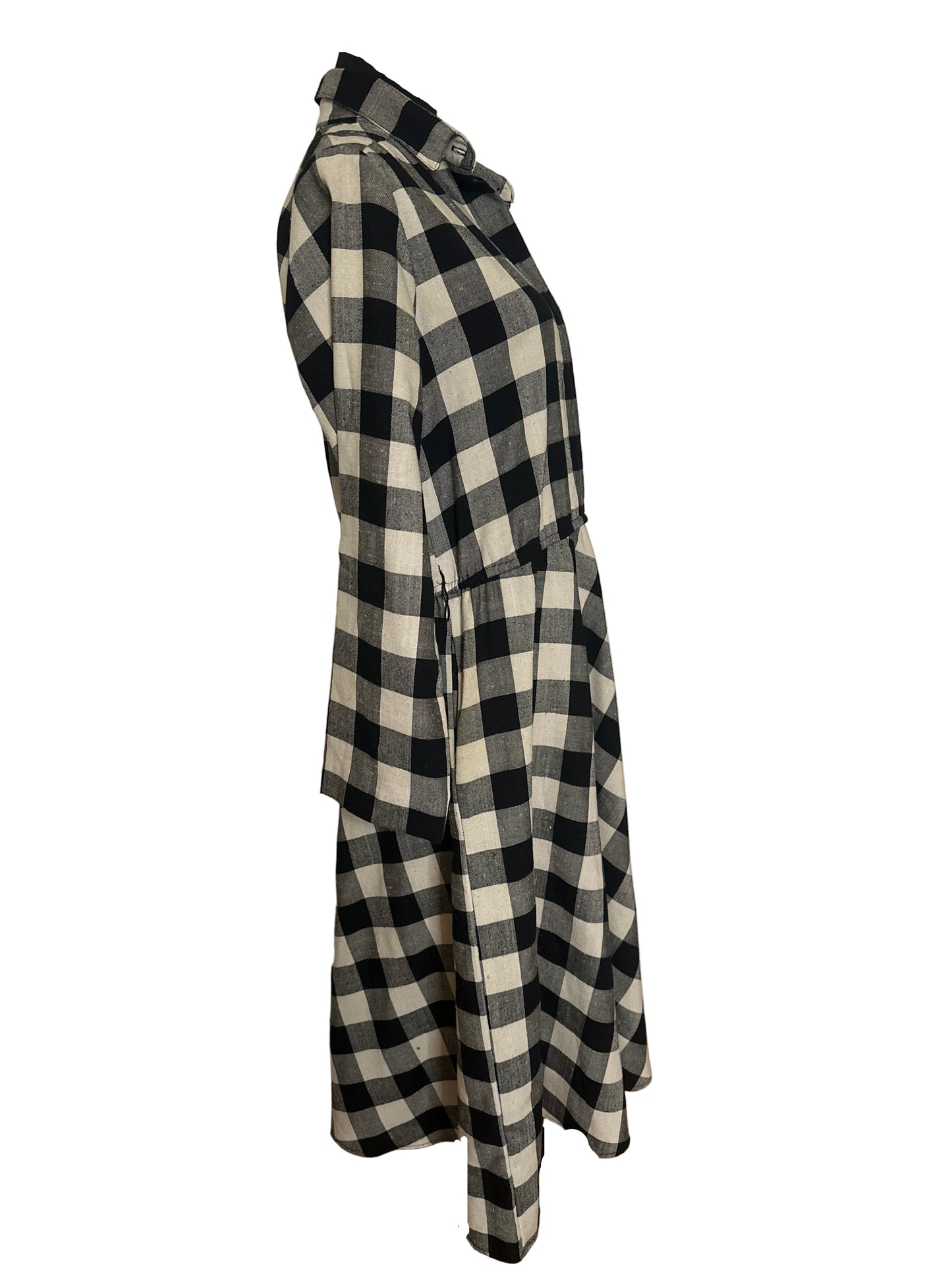 Lisa II Black Off White Checker Board Print Dress Size 14 (Fits Medium)