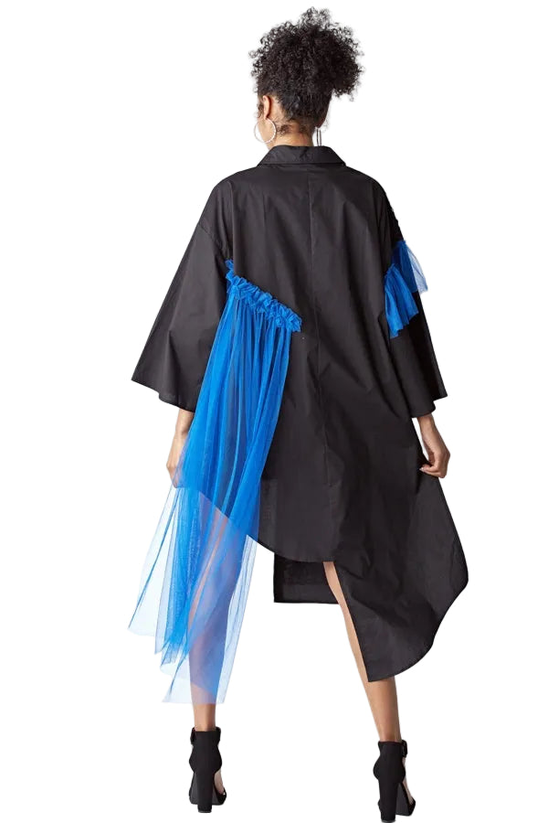 TOV Los Angeles Asymmetrical Shirt Dress Size 44 (US 14)