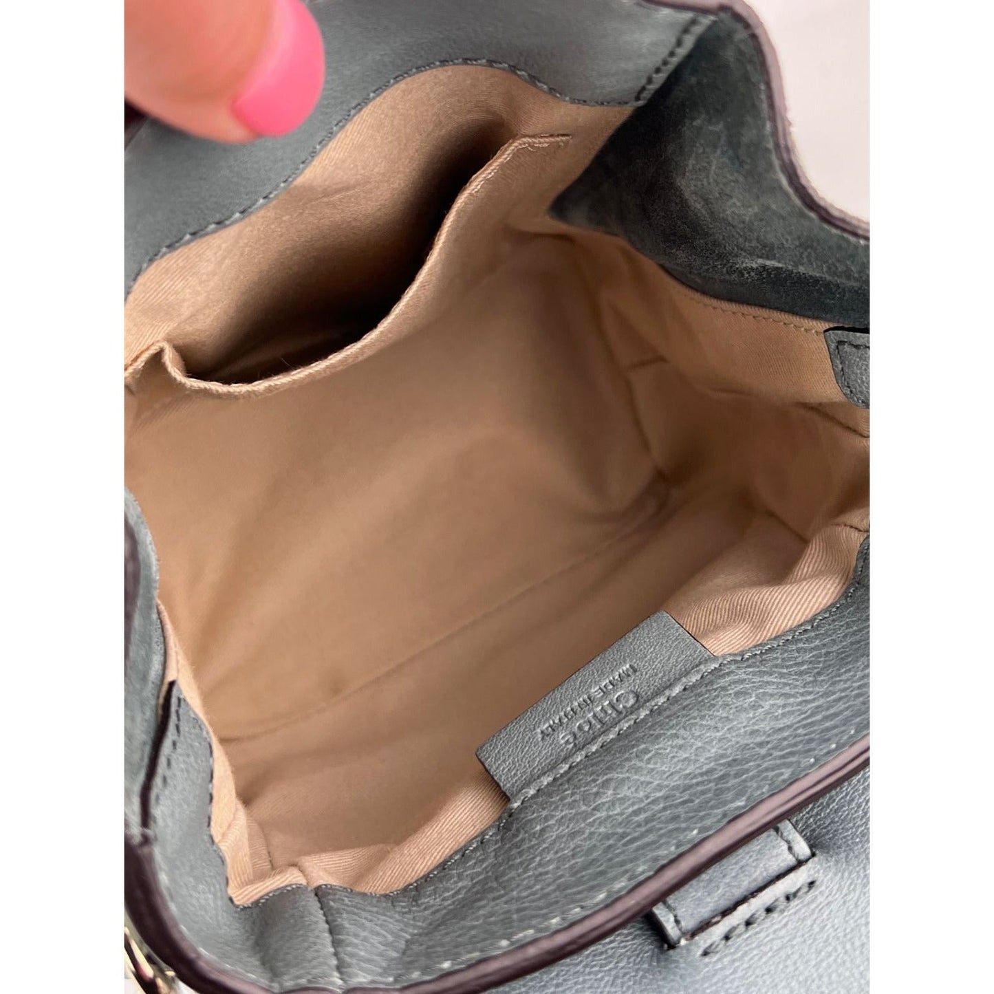 Chloe Blue Faye Mini Suede and Leather Backpack Bag