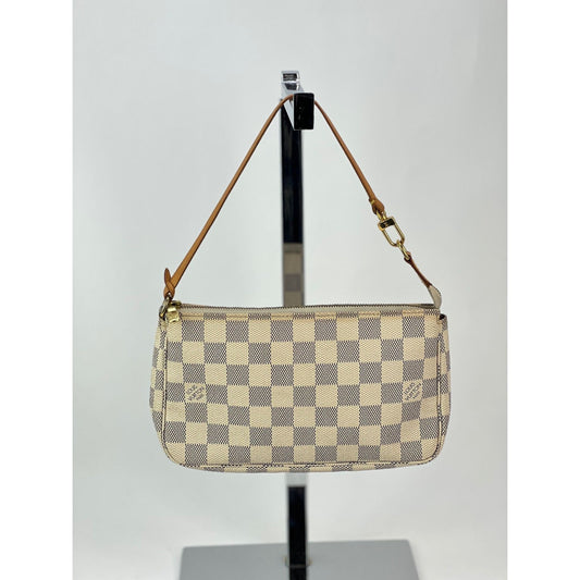 Louis Vuitton Pochette Accessories White  Damier Azur Bag