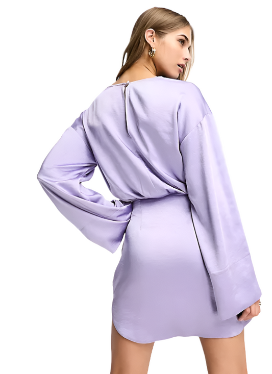 ASOS DESIGN Lilac Satin Mini Dress Size 8