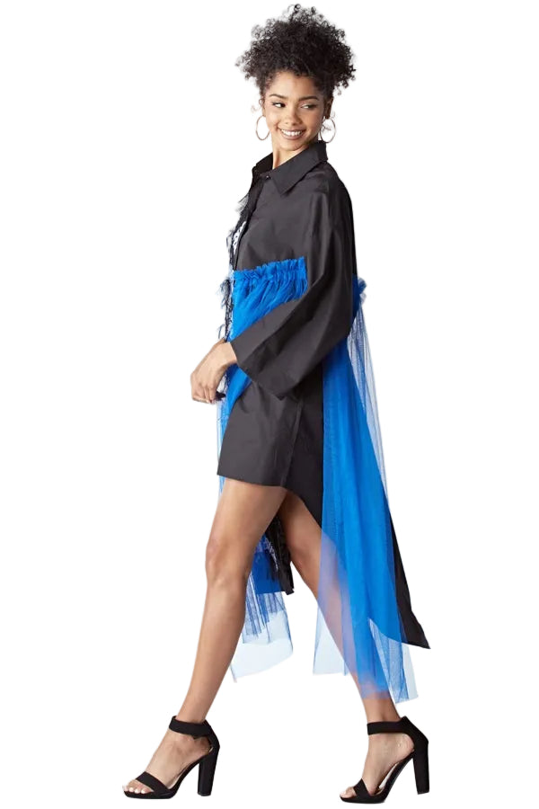 TOV Los Angeles Asymmetrical Shirt Dress Size 44 (US 14)